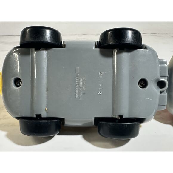 Fisher Price Little People Taxi Cab Yellow Two Seater Red Car Lot Mattel 2001 - Picture 6 of 7